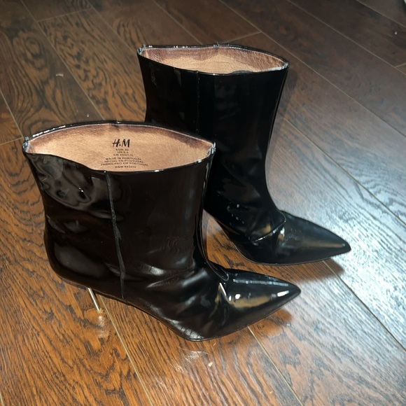 H&M Premium Patten Leather Boots Size 8.5 - Picture 7 of 14